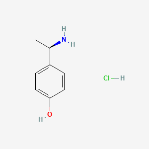 molecular formula C8H12ClNO B2969133 (R)-4-(1-Aminoethyl)phenol hydrochloride CAS No. 2061996-43-6
