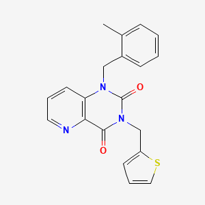 molecular formula C20H17N3O2S B2969140 1-(2-methylbenzyl)-3-(thiophen-2-ylmethyl)pyrido[3,2-d]pyrimidine-2,4(1H,3H)-dione CAS No. 955618-97-0