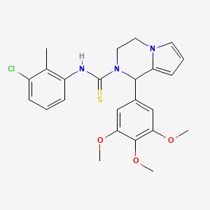 molecular formula C24H26ClN3O3S B2969144 N-(3-chloro-2-methylphenyl)-1-(3,4,5-trimethoxyphenyl)-3,4-dihydropyrrolo[1,2-a]pyrazine-2(1H)-carbothioamide CAS No. 393833-74-4