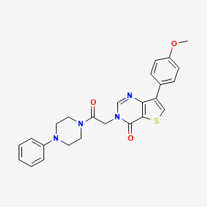 7-(4-methoxyphenyl)-3-[2-oxo-2-(4-phenylpiperazin-1-yl)ethyl]thieno[3,2-d]pyrimidin-4(3H)-one