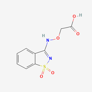 {[(1,1-Dioxido-1,2-benzisothiazol-3-yl)amino]oxy}acetic acid
