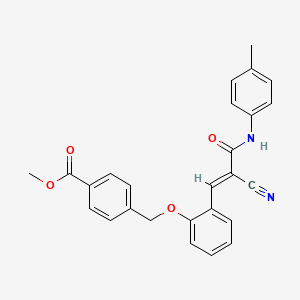 methyl 4-[[2-[(E)-2-cyano-3-(4-methylanilino)-3-oxoprop-1-enyl]phenoxy]methyl]benzoate