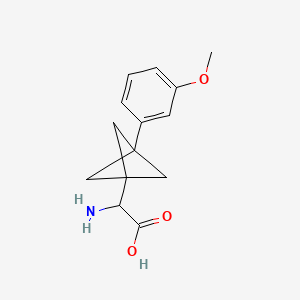 molecular formula C14H17NO3 B2969177 2-Amino-2-[3-(3-methoxyphenyl)-1-bicyclo[1.1.1]pentanyl]acetic acid CAS No. 2287267-62-1