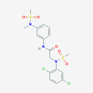 2-[2,5-dichloro(methylsulfonyl)anilino]-N-{3-[methyl(methylsulfonyl)amino]phenyl}acetamide