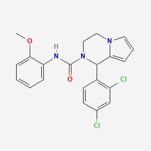 molecular formula C21H19Cl2N3O2 B2969184 1-(2,4-dichlorophenyl)-N-(2-methoxyphenyl)-3,4-dihydropyrrolo[1,2-a]pyrazine-2(1H)-carboxamide CAS No. 899960-38-4