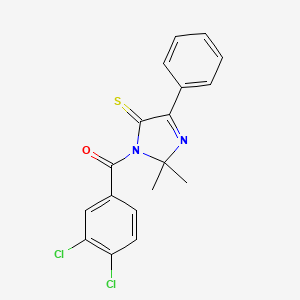 3-(3,4-dichlorobenzoyl)-2,2-dimethyl-5-phenyl-2,3-dihydro-4H-imidazole-4-thione