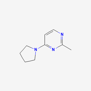 molecular formula C9H13N3 B2969190 2-甲基-4-(吡咯啉-1-基)嘧啶 CAS No. 1851947-72-2