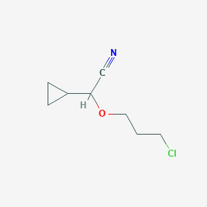 molecular formula C8H12ClNO B2969199 2-(3-Chloropropoxy)-2-cyclopropylacetonitrile CAS No. 2241128-89-0