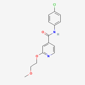 molecular formula C15H15ClN2O3 B2969205 N-(4-chlorophenyl)-2-(2-methoxyethoxy)isonicotinamide CAS No. 2034238-62-3