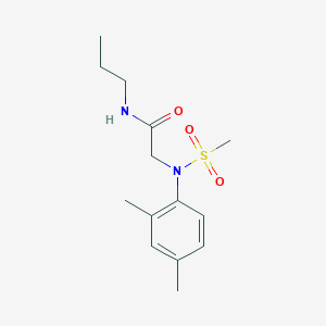 molecular formula C14H22N2O3S B296921 2-[2,4-dimethyl(methylsulfonyl)anilino]-N-propylacetamide 