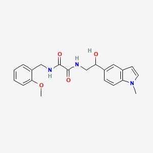 molecular formula C21H23N3O4 B2969214 N1-(2-羟基-2-(1-甲基-1H-吲哚-5-基)乙基)-N2-(2-甲氧基苄基)草酰胺 CAS No. 2034410-91-6