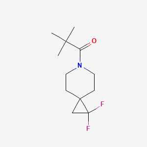 molecular formula C12H19F2NO B2969215 1-(1,1-二氟-6-氮杂螺[2.5]辛烷-6-基)-2,2-二甲基丙烷-1-酮 CAS No. 2009520-65-2