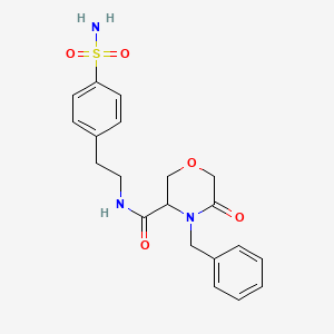 4-benzyl-5-oxo-N-(4-sulfamoylphenethyl)morpholine-3-carboxamide