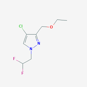 molecular formula C8H11ClF2N2O B2969231 4-chloro-1-(2,2-difluoroethyl)-3-(ethoxymethyl)-1H-pyrazole CAS No. 1856053-24-1