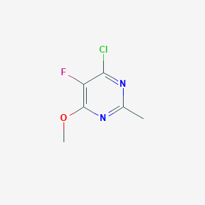 molecular formula C6H6ClFN2O B2969236 4-氯-5-氟-6-甲氧基-2-甲基嘧啶 CAS No. 1383976-40-6