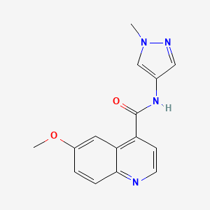 6-methoxy-N-(1-methyl-1H-pyrazol-4-yl)quinoline-4-carboxamide