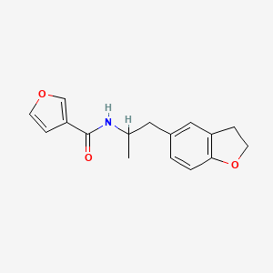 molecular formula C16H17NO3 B2969242 N-(1-(2,3-dihydrobenzofuran-5-yl)propan-2-yl)furan-3-carboxamide CAS No. 2034515-70-1