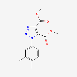 molecular formula C14H15N3O4 B2969246 dimethyl 1-(3,4-dimethylphenyl)-1H-1,2,3-triazole-4,5-dicarboxylate CAS No. 895641-44-8