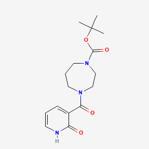 molecular formula C16H23N3O4 B2969254 Tert-butyl 4-(2-hydroxypyridine-3-carbonyl)-1,4-diazepane-1-carboxylate CAS No. 1355694-47-1