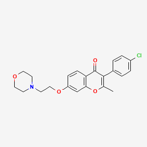 molecular formula C22H22ClNO4 B2969255 3-(4-chlorophenyl)-2-methyl-7-(2-morpholinoethoxy)-4H-chromen-4-one CAS No. 904006-05-9