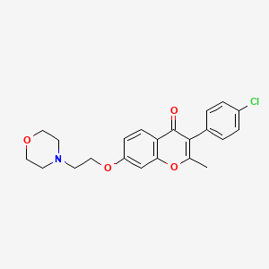 molecular formula C22H22ClNO4 B2969255 3-(4-氯苯基)-2-甲基-7-(2-吗啉乙氧基)-4H-色满-4-酮 CAS No. 904006-05-9