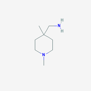 molecular formula C8H18N2 B2969260 (1,4-Dimethylpiperidin-4-yl)methanamine CAS No. 933694-51-0