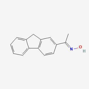 molecular formula C15H13NO B2969265 (1E)-1-(9H-芴-2-基)乙酮肟 CAS No. 110827-07-1