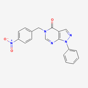 5-(4-nitrobenzyl)-1-phenyl-1H-pyrazolo[3,4-d]pyrimidin-4(5H)-one