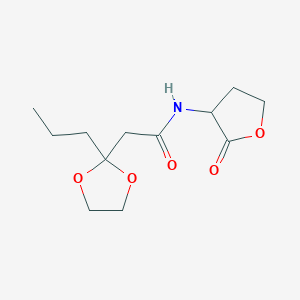 N-(2-oxooxolan-3-yl)-2-(2-propyl-1,3-dioxolan-2-yl)acetamide