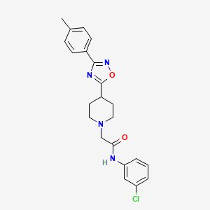 N-(3-chlorophenyl)-2-(4-(3-(p-tolyl)-1,2,4-oxadiazol-5-yl)piperidin-1-yl)acetamide