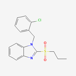 molecular formula C17H17ClN2O2S B2969291 1-(2-chlorobenzyl)-2-(propylsulfonyl)-1H-benzo[d]imidazole CAS No. 886905-64-2
