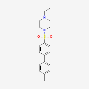 molecular formula C19H24N2O2S B2969292 1-乙基-4-({4'-甲基-[1,1'-联苯]-4-基}磺酰基)哌嗪 CAS No. 670272-19-2