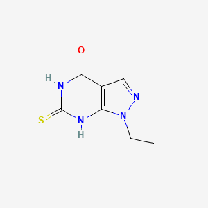 1-ethyl-6-sulfanyl-1H-pyrazolo[3,4-d]pyrimidin-4-ol