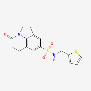 4-oxo-N-(thien-2-ylmethyl)-1,2,5,6-tetrahydro-4H-pyrrolo[3,2,1-ij]quinoline-8-sulfonamide