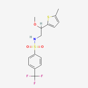 N-(2-methoxy-2-(5-methylthiophen-2-yl)ethyl)-4-(trifluoromethyl)benzenesulfonamide