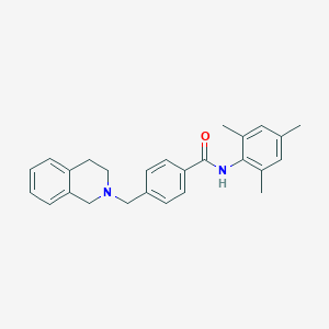 molecular formula C26H28N2O B296930 4-(3,4-dihydro-2(1H)-isoquinolinylmethyl)-N-mesitylbenzamide 