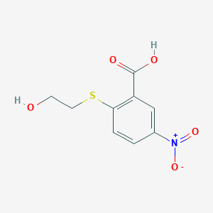 molecular formula C9H9NO5S B2969301 2-[(2-Hydroxyethyl)sulfanyl]-5-nitrobenzoic acid CAS No. 124416-04-2