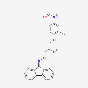 N-(4-(3-(((9H-fluoren-9-ylidene)amino)oxy)-2-hydroxypropoxy)-3-methylphenyl)acetamide