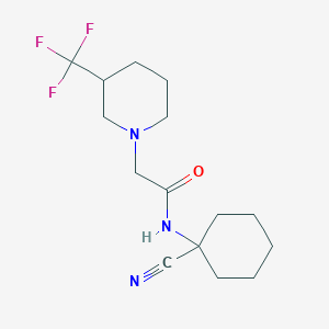 molecular formula C15H22F3N3O B2969313 N-(1-cyanocyclohexyl)-2-[3-(trifluoromethyl)piperidin-1-yl]acetamide CAS No. 1197909-00-4