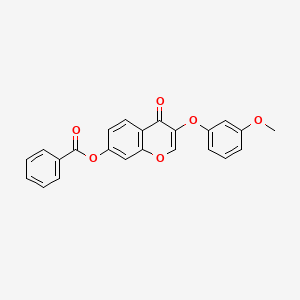 3-(3-methoxyphenoxy)-4-oxo-4H-chromen-7-yl benzoate