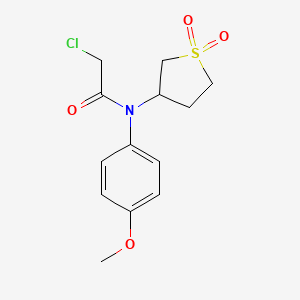 molecular formula C13H16ClNO4S B2969329 2-chloro-N-(1,1-dioxothiolan-3-yl)-N-(4-methoxyphenyl)acetamide CAS No. 1284852-03-4