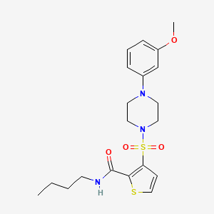 molecular formula C20H27N3O4S2 B2969330 N-丁基-3-{[4-(3-甲氧基苯基)哌嗪-1-基]磺酰基}噻吩-2-甲酰胺 CAS No. 1251676-29-5
