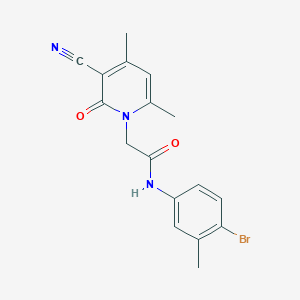 molecular formula C17H16BrN3O2 B2969331 N-(4-溴-3-甲基苯基)-2-(3-氰基-4,6-二甲基-2-氧代吡啶-1(2H)-基)乙酰胺 CAS No. 932338-16-4