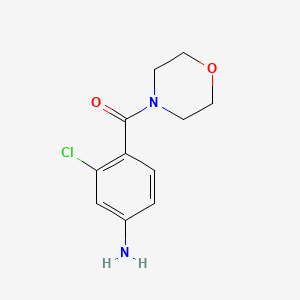 molecular formula C11H13ClN2O2 B2969333 3-Chloro-4-(morpholin-4-ylcarbonyl)aniline CAS No. 926201-77-6