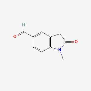 molecular formula C10H9NO2 B2969336 1-Methyl-2-oxo-2,3-dihydro-1H-indole-5-carbaldehyde CAS No. 933728-55-3