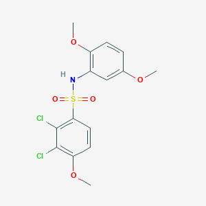 molecular formula C15H15Cl2NO5S B296935 2,3-dichloro-N-(2,5-dimethoxyphenyl)-4-methoxybenzenesulfonamide 