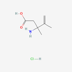 molecular formula C7H14ClNO2 B2969351 (+/-)-3-Amino-3,4-dimethylpent-4-enoic acid hydrochloride CAS No. 1335042-26-6