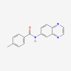 molecular formula C16H13N3O B2969369 4-methyl-N-(6-quinoxalinyl)benzenecarboxamide CAS No. 551931-33-0