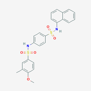 molecular formula C24H22N2O5S2 B296939 4-methoxy-3-methyl-N-[4-(naphthalen-1-ylsulfamoyl)phenyl]benzenesulfonamide 