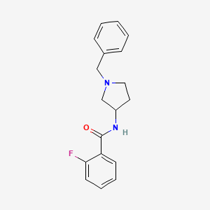 molecular formula C18H19FN2O B2969390 N-(1-benzylpyrrolidin-3-yl)-2-fluorobenzamide CAS No. 1031205-66-9